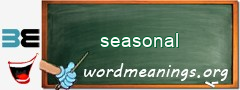 WordMeaning blackboard for seasonal